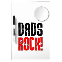 Cool Fathers Day Birthdays Christmas : Dads Rock Dry-Erase Boards