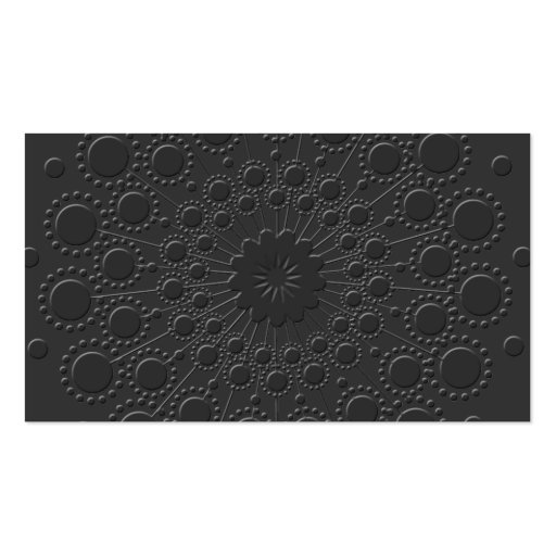 Cool Faux Embossed Black Business Card (front side)