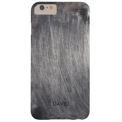 Cool Faux Scratched Metal Custom Name Barely There iPhone 6 Plus Case