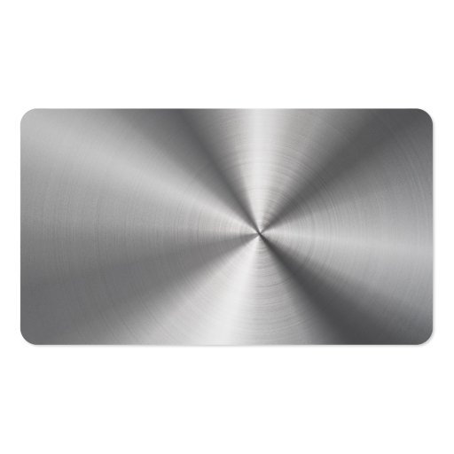 Cool Faux Stainless Steel DJ Music Business Card (back side)
