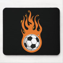 Cool Fire Soccer Ball mousepad