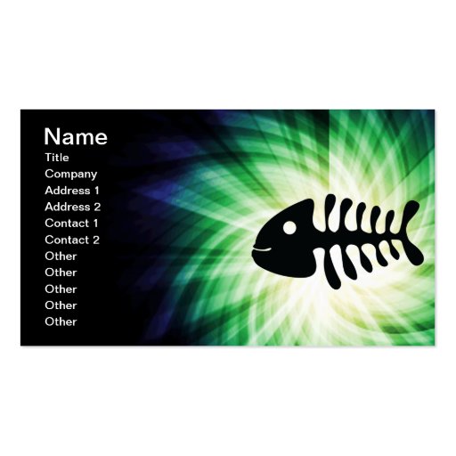 Cool Fish Bones Business Card (front side)