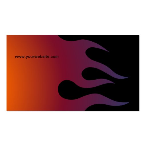 Cool Flame business card (back side)