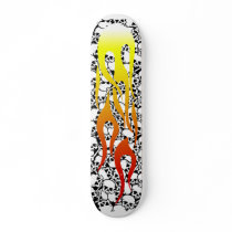 cool flame skulls skateboards