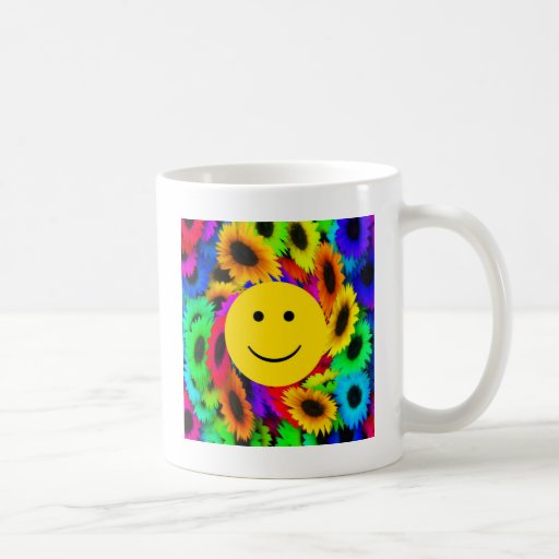 Cool Flowers Smiley Face Mug Coffee Mug Zazzle