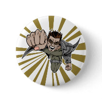 Cool flying super hero comic character buttons