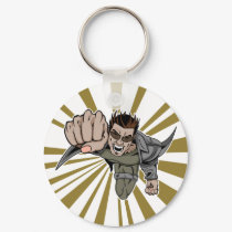 Cool flying super hero comic character keychains