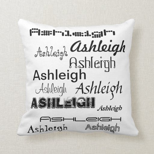 Cool Fonts Your Name Personalized Pillows Zazzle