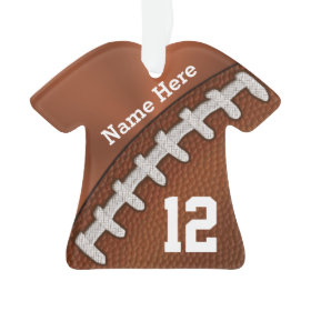 Cool Football Ornaments with NAME and NUMBER