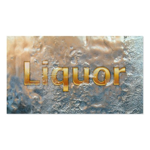 Cool Frozen Ice Liquor Store Business Card (front side)