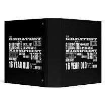 Cool Fun 16th Birthday Party Greatest 16 Year Old Vinyl Binder