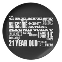 Cool Fun 21st Birthday Party Greatest 21 Year Old Party Plate