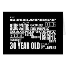 Cool Fun 30th Birthday Party Greatest 30 Year Old Card