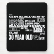 Cool Fun 30th Birthday Party Greatest 30 Year Old Mousepad