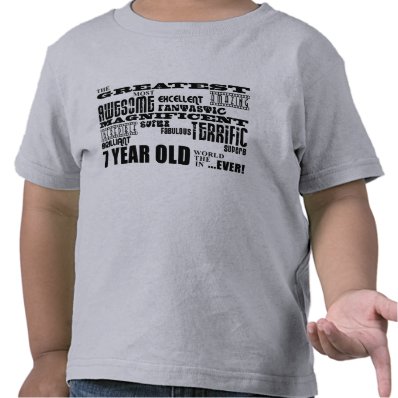 Cool Fun 7th Birthday Party Greatest 7 Year Old Tee Shirt