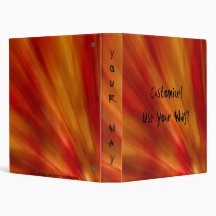 Cool Fun! Abstract Flaming Reds/Golds Avery Binder