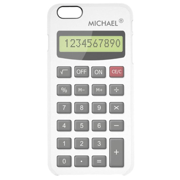 Cool Fun Calculator Pattern with Custom Text Uncommon Clearlyâ„¢ Deflector iPhone 6 Plus Case
