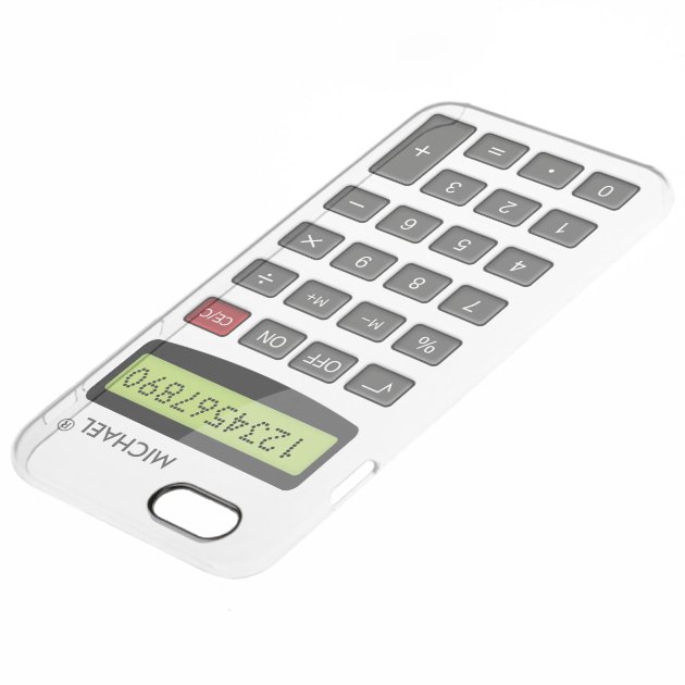 Cool Fun Calculator Pattern with Custom Text Uncommon Clearlyâ„¢ Deflector iPhone 6 Plus Case-3