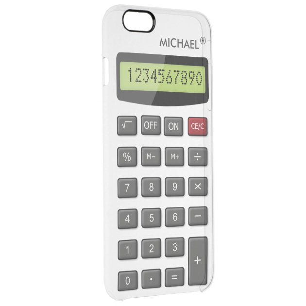 Cool Fun Calculator Pattern with Custom Text Uncommon Clearlyâ„¢ Deflector iPhone 6 Plus Case-2