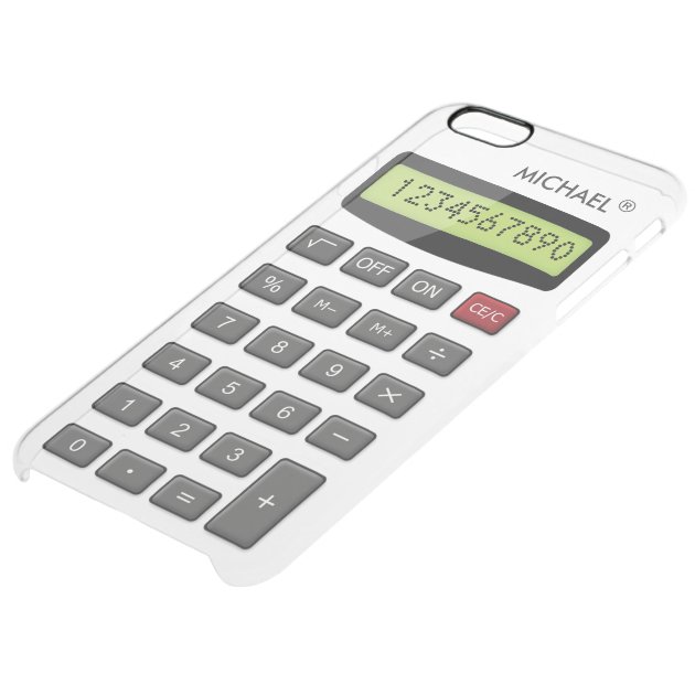 Cool Fun Calculator Pattern with Custom Text Uncommon Clearlyâ„¢ Deflector iPhone 6 Plus Case-4