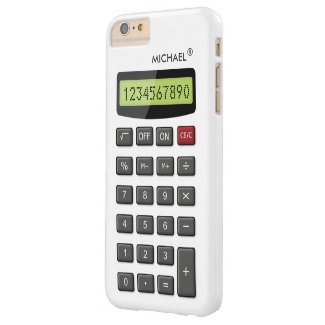 Cool Fun Calculator with Custom Text Barely There iPhone 6 Plus Case