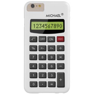 Cool Fun Calculator with Custom Text Barely There iPhone 6 Plus Case
