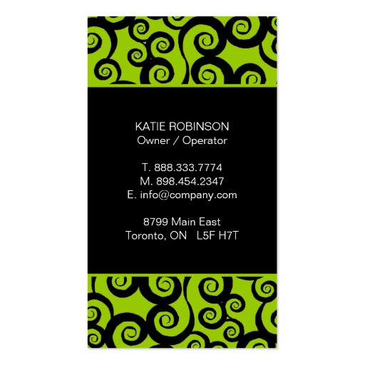 Cool & Funky Business Cards (back side)