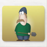 Cool funny Farmer cartoon Mousepad