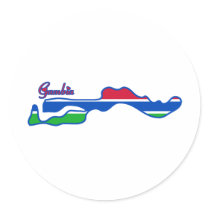 Cool Gambia stickers by worldtees Cool Gambia stickers
