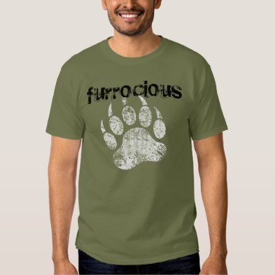 Cool Gay Bear Pride Grunge Furrocious Bear Paw Tees