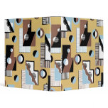 Cool Geometric Abstract Shapes Art Deco Binder