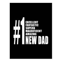 Cool Gifts for New Dads : Number One New Dad Post Card