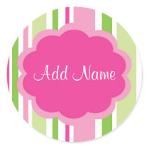 Cool Girl Customizable Stripe Sticker