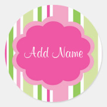 Cool Girl Customizable Stripe Sticker