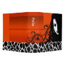 Cool Girl Giraffe Fashion Design Folio (orange) 3 Ring Binder