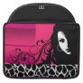 Cool Girl Giraffe Fashion Design Laptop (fuschia) Macbook Pro Sleeves