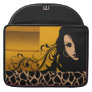 Cool Girl Giraffe Fashion Design Laptop (gold) Sleeves For Macbooks