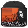 Cool Girl Giraffe Fashion Design Laptop (orange) Sleeve For Macbooks