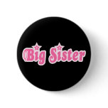 Cool girlie big sister pink text design on black