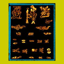 Cool Gold Mayan Design posters
