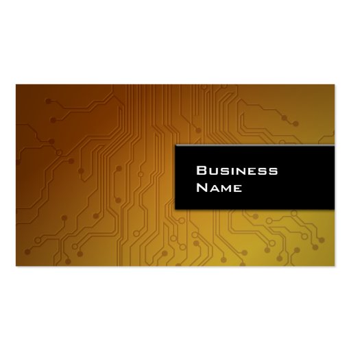 Cool Gold Technology Texture business card (front side)
