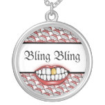 Cool Gold Tooth Smile Necklace