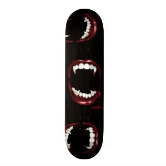 Cool Goth Vampire Fangs Skateboard