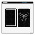 Cool Gothic 3D Silver Spider Black Kindle Skin