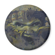 Cool Graffiti Face - Magnet by OutOfLimits Cool Graffiti Face - Magnet