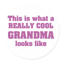 Cool Grandma Round Stickers
