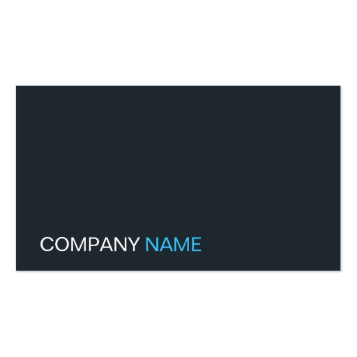 Cool Gray, Blue and White Plain - Business Card (front side)