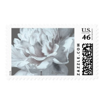 Cool Gray Peony Wedding Postage