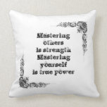 Cool great simple wisdom philosophy tao sentence throw pillow