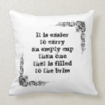 Cool great simple wisdom philosophy tao sentence pillow